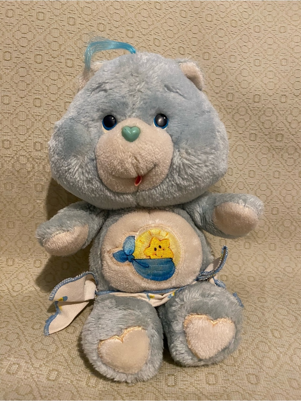 Care Bears Baby Tugs Bear Vintage 1983 Kenner 11β Blue Star Plush